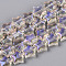 Electroplate Transparent Glass Beads Strands, Star, Medium Purple, 9~9.5x9.5~10x4~5mm, Hole: 0.6~0.8mm, about 100pcs/strand, 33.46 inch(85cm)