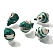 Handmade Porcelain Beads, Shark, Green, 14~15x19~20.5x12~12.5mm, Hole: 1.6~1.8mm