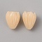 Opaque Resin Flower Rose Beads, with Synthetic Shell, Navajo White, 8.5x7mm, Hole: 1.2mm