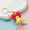 PVC Plastic Keychain, Christmas Theme, Christmas Bell, Pendant: 5.3x3.8cm