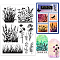 Custom Summer Theme PVC Plastic Clear Stamps, for DIY Scrapbooking, Photo Album Decorative, Cards Making, Flower, 160x110mm