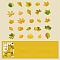 50Pcs Maple Leaf Theme Paper Stickers, Self-adhesive Decals, for Suitcase, Skateboard, Refrigerator, Helmet, Gold, 57~104.5x33~95x0.1mm