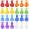 30Pcs Nylon Hook and Loop Cable Labels, Writable Cable Wraps, Mixed Color, 21.5x12.5x3.5mm