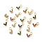 Brass Micro Pave Cubic Zirconia Pendants with Jumping Ring, Heart Charms, Long-Lasting Plated, Cadmium Free & Lead Free, Golden, 8.5x8.5x2mm