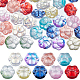 SUNNYCLUE 54Pcs 9 Colors Transparent Spray Painted Glass Beads GLAA-SC0001-80-1
