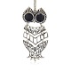 Antique Silver Alloy Owl Big Pendants ALRI-J037-01AS-1