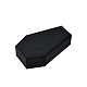 棺の形をしたベルベットのジュエリー収納ボックス  イヤリング用のジュエリーケース  リング  ネックレス収納  ブラック  17.7x10.7x5.2cm DARK-PW0001-041-2