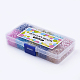 Kits de perles en verre craquelé & en verre peint à cuisson mixte HY-X0009-4mm-06-2