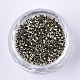 Galvanoplastie perles cylindriques en verre SEED-Q036-01A-B03-2