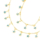 Star Evil Eye Charm Bracelets & Necklaces Jewelry Sets SJEW-JS01135-3