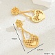 Luxuriöse goldene Ohrringe mit elegantem Stern- und Herzdesign JO9174-6-1