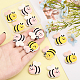 CHGCRAFT 12Pcs 2Colors Mini Bee Silicone Beads Pen Beads Silicone Loose Spacer Beads for DIY Necklace Bracelet Earrings Keychain Crafts Jewelry Making SIL-CA0002-41-4