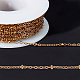 CREATCABIN 1 Roll 11 Yards Satellite Chain Bulk Cable Link Chains 18K Gold Plated Stainless Steel Chains with Beads Spool for Jewelry Making DIY Bracelet Necklace Anklet Crafts Supplies CHS-CN0001-01-3