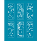 Olycraft 10x12.7 centimetri argilla stencil viso modello schermo di seta per argilla polimerica rosa donna viso schermo di seta stencil maglia di trasferimento stencil faccia maglia stencil per argilla polimerica creazione di gioielli DIY-WH0341-154-1
