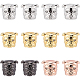 Benecreat 12 pièces bouledogue perles en laiton micro pavé cubique zircone chiot perles 4 couleurs pour bijoux bracelet bricolage artisanat ZIRC-BC0001-14-7