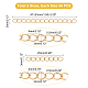 UNICRAFTALE 100Pcs 2 Size Chain Extender 304 Stainless Steel Twist Chain 25-53mm Long Golden Tail Chain Removable Extension Chain for Chain Earring Necklace Bracelet Key Chain Making STAS-UN0038-14G-3