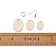 Yilisi kit per la creazione di orecchini pendenti in legno non finiti fai da te DIY-YS0001-17-7
