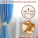 GORGECRAFT 2PCS Alloy Curtain Tiebacks Curtain Holdbacks Golden Silver Metal Feather Style Spring Window Tie Backs Clip Buckle Holders for Home Wall Drapes Window Decoration Restaurant Napkin Holder AJEW-WH0250-71-3