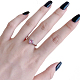 Вращающееся кольцо на палец в форме сердца с розовым цирконием RJEW-F150-63B-P-2