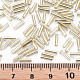Plated Glass Bugle Beads SEED-S046-01B-22-4