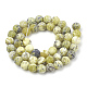 Brins de perles turquoise jaune naturel (jaspe) G-T106-299-3