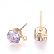 Brass Stud Earring Findings KK-L199-B03-G-2