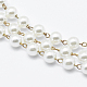 Hecho a mano abs de imitación de plástico de perlas con cuentas cadenas CHC-I026-G-03C-2