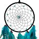 Iron Woven Web/Net with Feather Pendant Decorations AJEW-B017-04-3