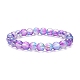 7 pièces 7 couleurs bling verre rond perlé bracelets extensibles ensemble pour les femmes BJEW-JB08993-4
