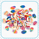 Nbeads 60pcs 6 Farben gedruckte natürliche Kaurimuschel Perlen SSHEL-NB0001-42-4