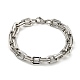 201 Stainless Steel Chunky Rectangle Link Chain Bracelets STAS-Z056-18P-1