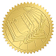 Самоклеящиеся наклейки с тиснением золотой фольгой DIY-WH0211-269-1