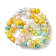 Electroplate Glass Beads Strands EGLA-YW0002-E06-1