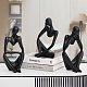 Gorgecraft 3pcs3スタイルの合成樹脂で飾る  人間の形  ブラック  60~76x50~58x124~127mm  1個/スタイル DJEW-GF0001-31-5
