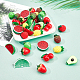 Pandahall elite diy 24 пара фруктов тематические наборы для изготовления серег из смолы DIY-PH0003-24-3