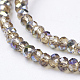 Electroplate Glass Beads Strands EGLA-J025-H10-2