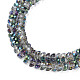 Electroplate Transparent Glass Beads Strands EGLA-N002-37-D02-3