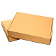 クラフト紙の折りたたみボックス  段ボール箱  私書箱  淡い茶色  15x15x5cm OFFICE-N0001-01A-1