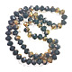 Electroplate Opaque Glass Beads Strands EGLA-A034-P8mm-O09-01-3