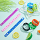 Sunnyclue 9pcs 9 Farben Kinder Silikonschnur Armbänder BJEW-SC0001-12-4