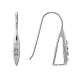 Rhodium Plated 925 Sterling Silver Earring Hooks STER-F033-42P-2