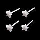 Гипоаллергенные серьги-гвоздики со звездами из биокерамики и циркония EJEW-Z023-06E-2