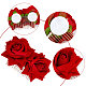 Craspire rote Rose Haarkamm Blumenhaarnadel Rosenbrosche Blumenhaarspange für Brauthaarkamm Brautjungfer Hochzeit Frauen handgefertigte Flamenco-Tänzerin Haarschmuck OHAR-CP0001-01A-4