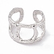 304 полые открытые кольца-манжеты из нержавеющей стали для женщин RJEW-G275-07P-2