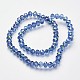 Chapelets de perles en rondelles facettées en verre électrolytique EGLA-D020-8x5mm-80-2