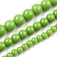 Chapelets de perles en verre opaque de couleur unie GLAA-T032-P8mm-06-4