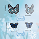 AHANDMAKER 30pcs Butterfly Embroidered Patch Iron on or Sew on PATC-GA0001-08-2