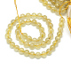 Chapelets de perles en quartz rutiles d'or naturel X-G-S150-17-6mm-2