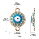 Alloy Connector Charms with Enamel and Synthetic Turquoise FIND-YW0003-53-5