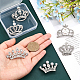 CHGCRAFT 6Pcs 6Styles Crystal Rhinestone Crown Brooch Alloy Lapel Pins with Plastic Pearl Beaded for Women Party Wdding Accessories JEWB-CA0001-29-3